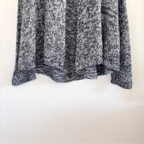 Wooden Ships Mohair Wool Blend Marled Knit Open Front Cardigan Sweater Grey S/M - Picture 4 of 9